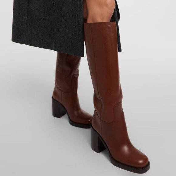 NWT Prada Leather knee-high boots - Picture 1 of 4